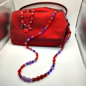 💥 3/$20 Red Hat Society Necklace and Bracelet! Handmade craft fair!